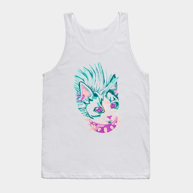 Punk Cat Tank Top by RaLiz